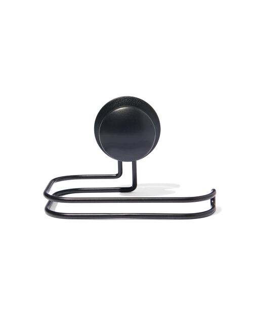 porte-rouleau de papier toilette avec ventouse noir