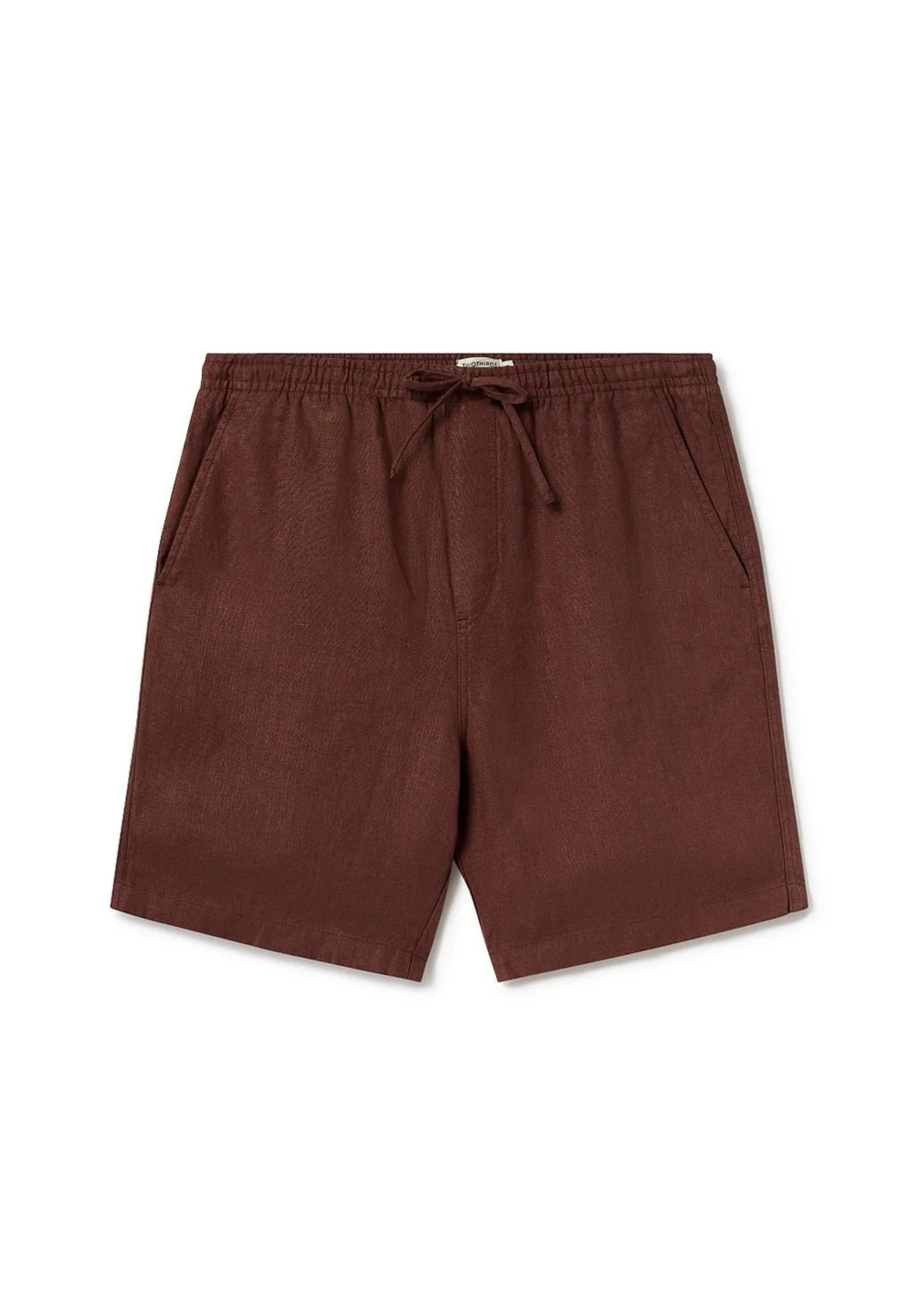 Twothirds Leinen-Shorts Bagaat Cappuccino