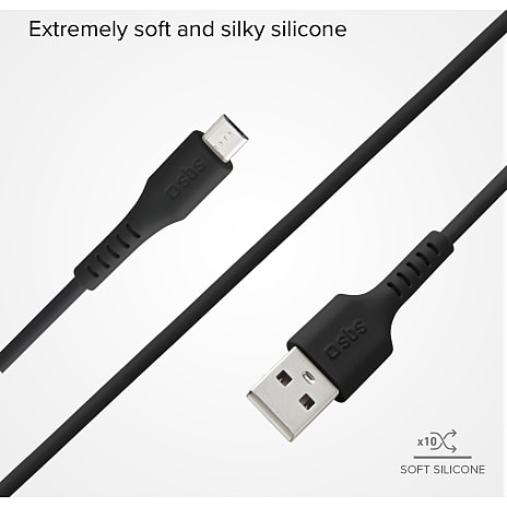 SBS lightning kabel 1 meter - sort