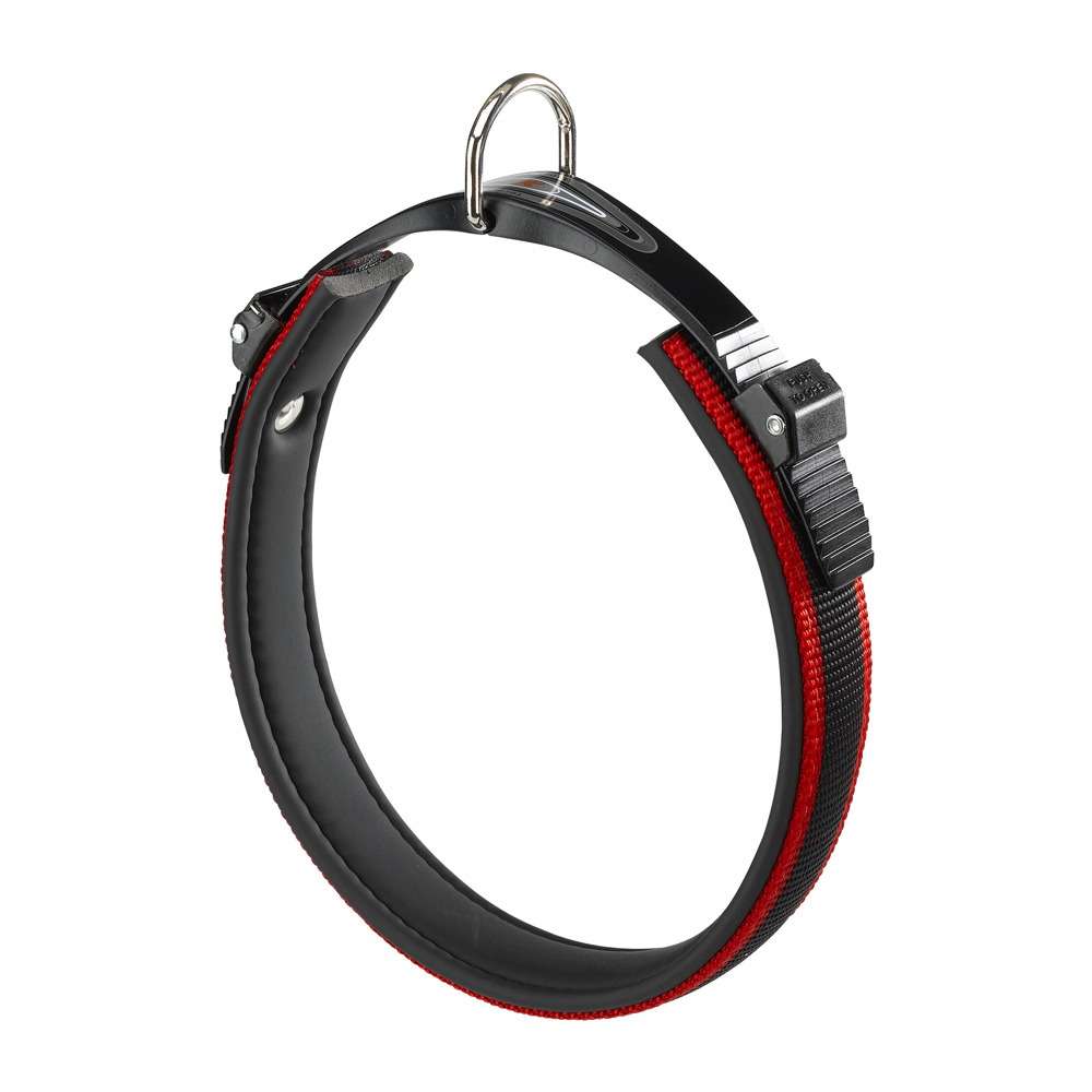 Ferplast collier ergonomique pour chiens ergocomfort c25/51, fermeture à double micro-régulation, rembourrage souple, attache