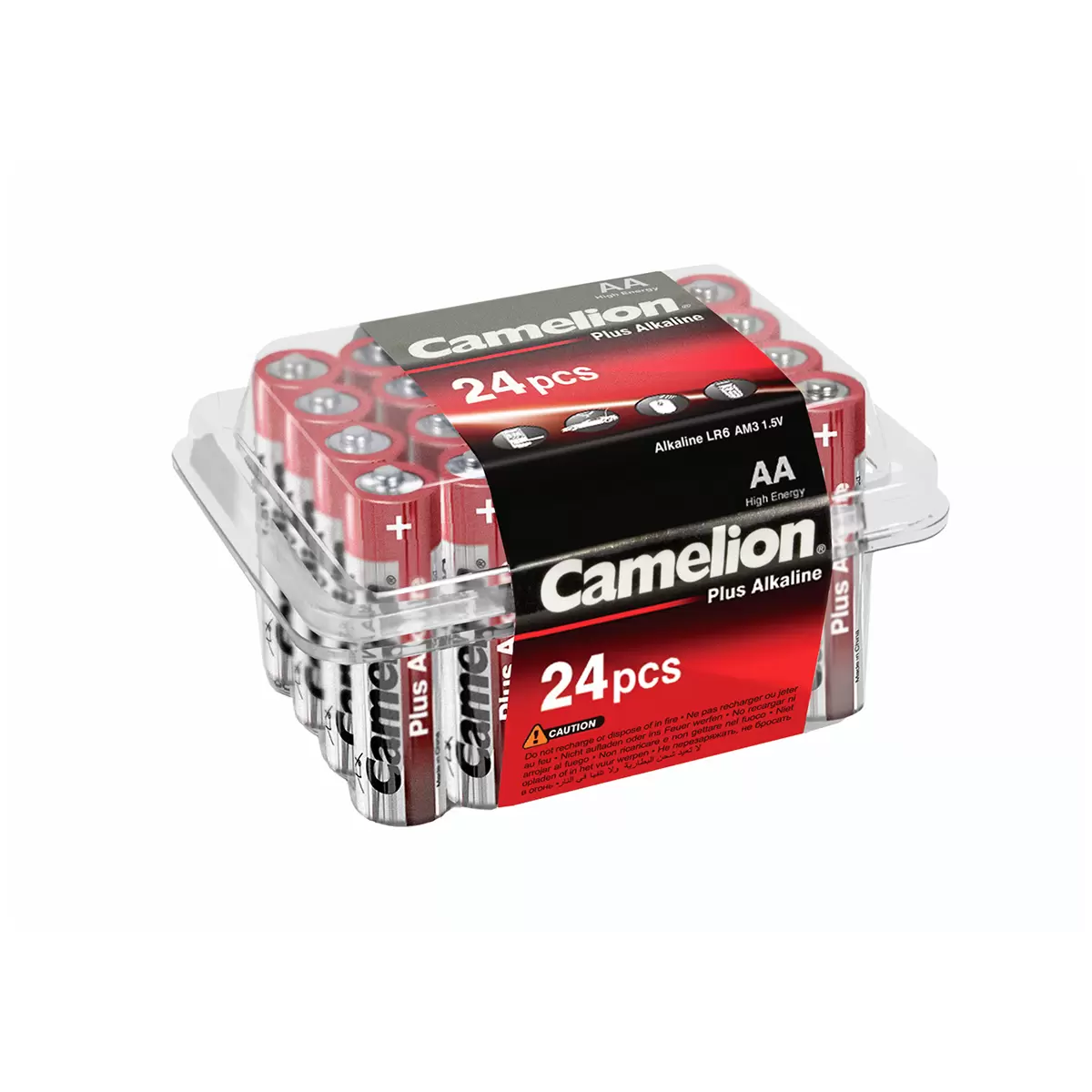 Batterie 24er Pack LR06 Plus Alkaline LR06/24er Pack rot,schwarz