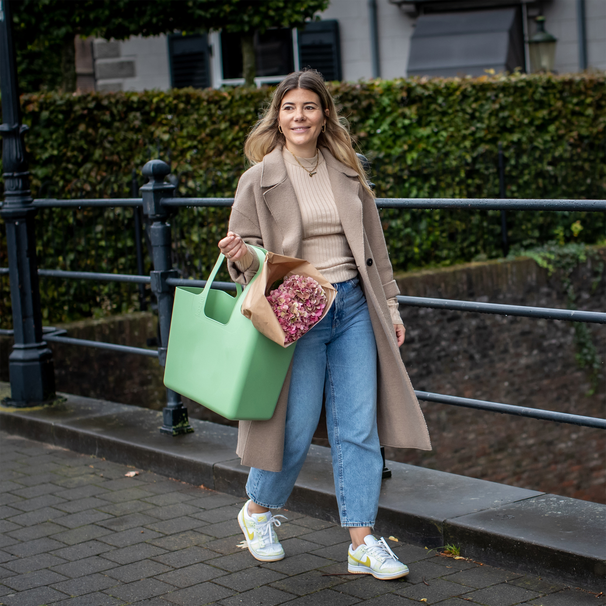 Koziol Tasche XL Tragetasche nature leaf green