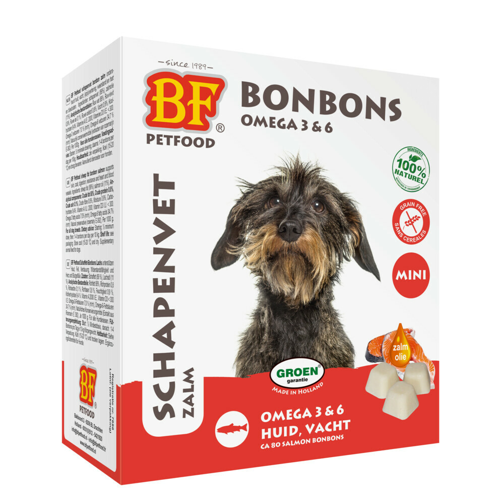 BF Petfood Schapenvet Bonbons Mini Zalm80 stuks