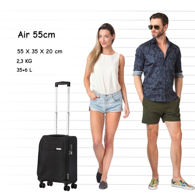 CarryOn Air 55 cm handbagage koffer - Black