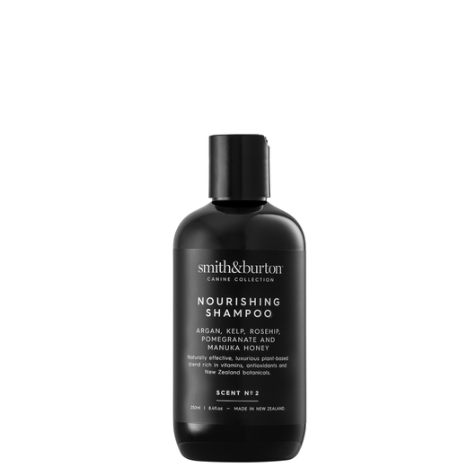 Shampoo nutritivo BIO da Smith & Burton com argan, algas marinhas, mel de manuka, rosa mosqueta e romã 250 ml