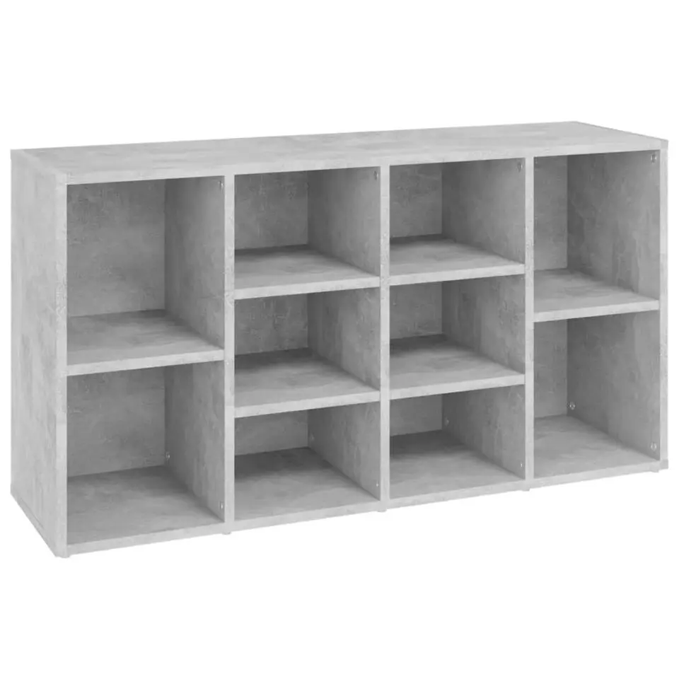 vidaXL - Schoenenbank - Grijs - Bewerkt hout - 103x30x55 cm