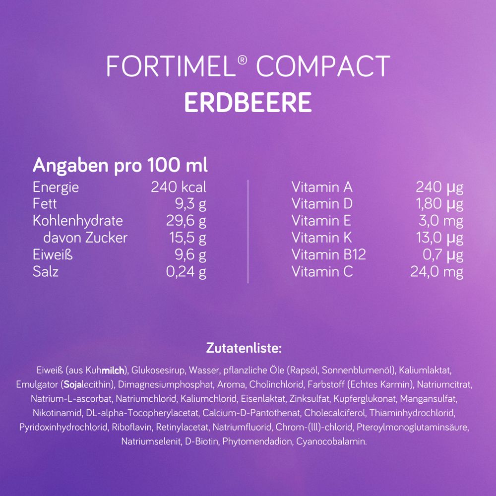 Fortimel® Compact 2.4 Trinknahrung Erdbeere