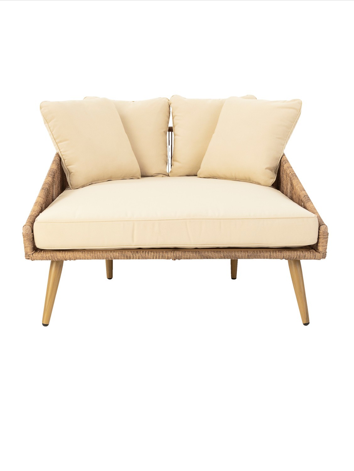 Sonnenliege JOANNA - natur-beige - inklusive Kissen