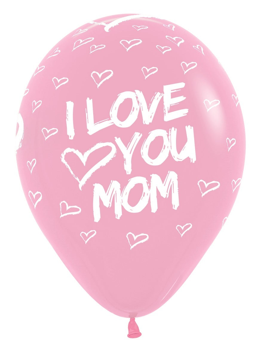 Ballonnen I Love You Mom Mix 30cm 25st