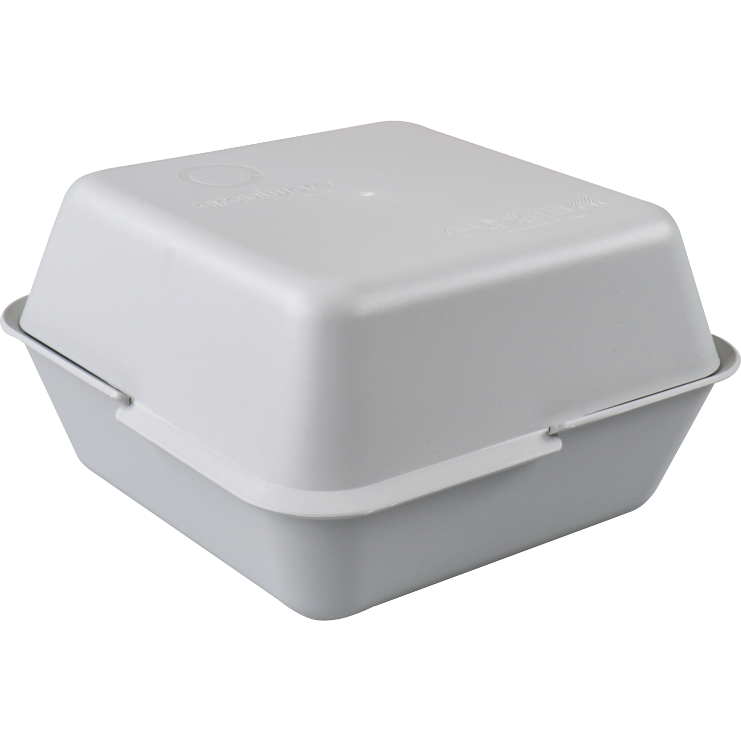 Circulware Bak, PP, reusable, hamburgerbak, 156x156x43mm, stone