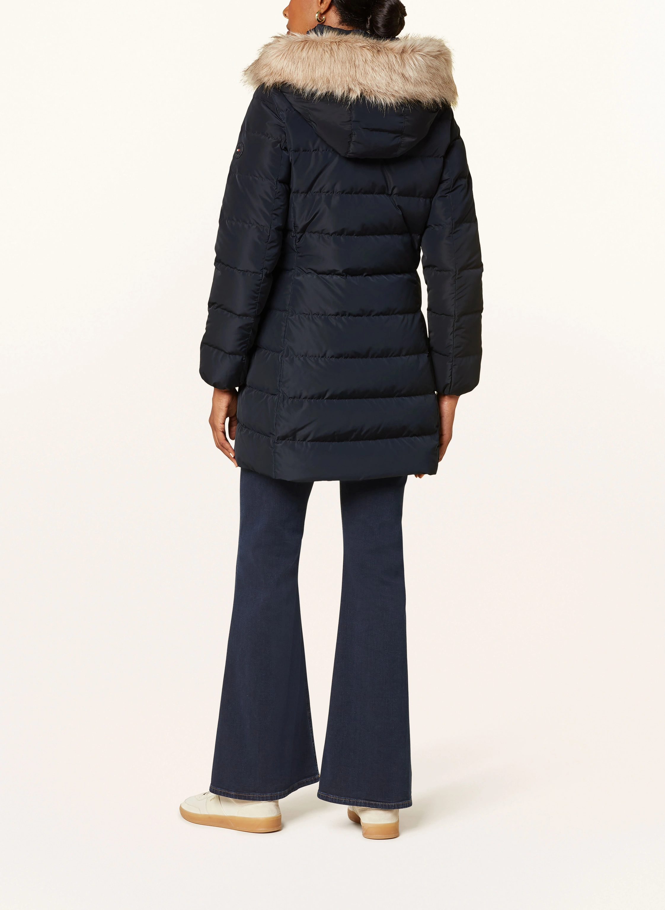 TOMMY HILFIGER Daunenmantel HERITAGE DOWN TYRA mit abnehmbarem Kunstpelz