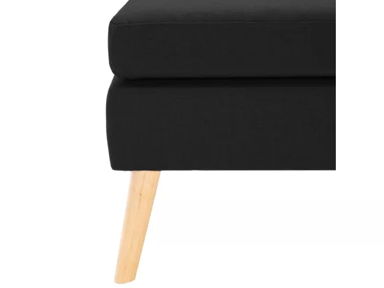 Repose-pied Noir Tissu