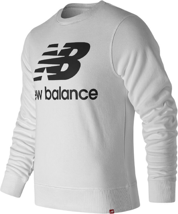 New Balance STACKED LOGO CREWNECK White