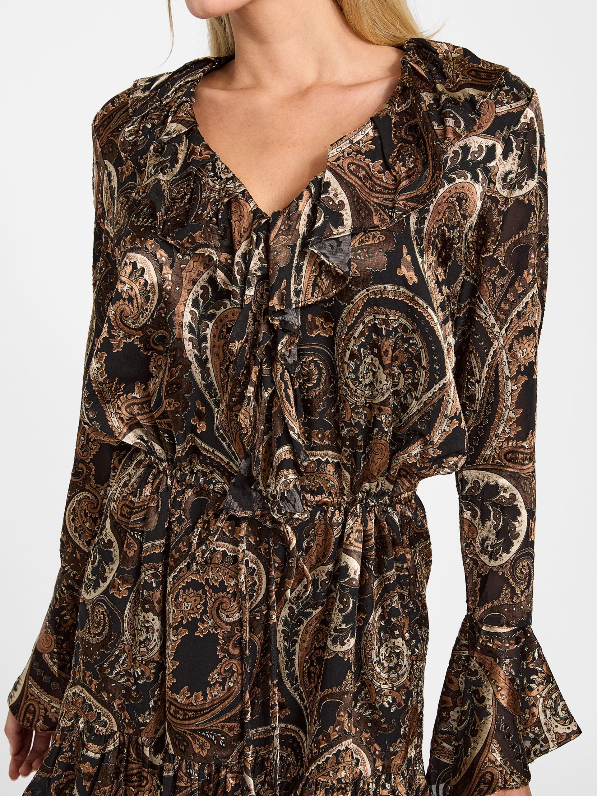 Vestido Sana Paisley Burnout