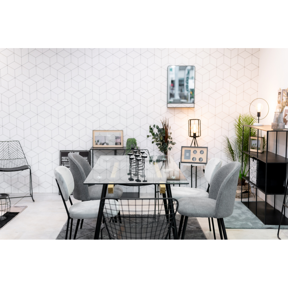 Lampe de table, à poser salon, trépied chambre, bureau métal industrielle noir abat-jour forme cage h 61 cm - luminaire d'intérieur