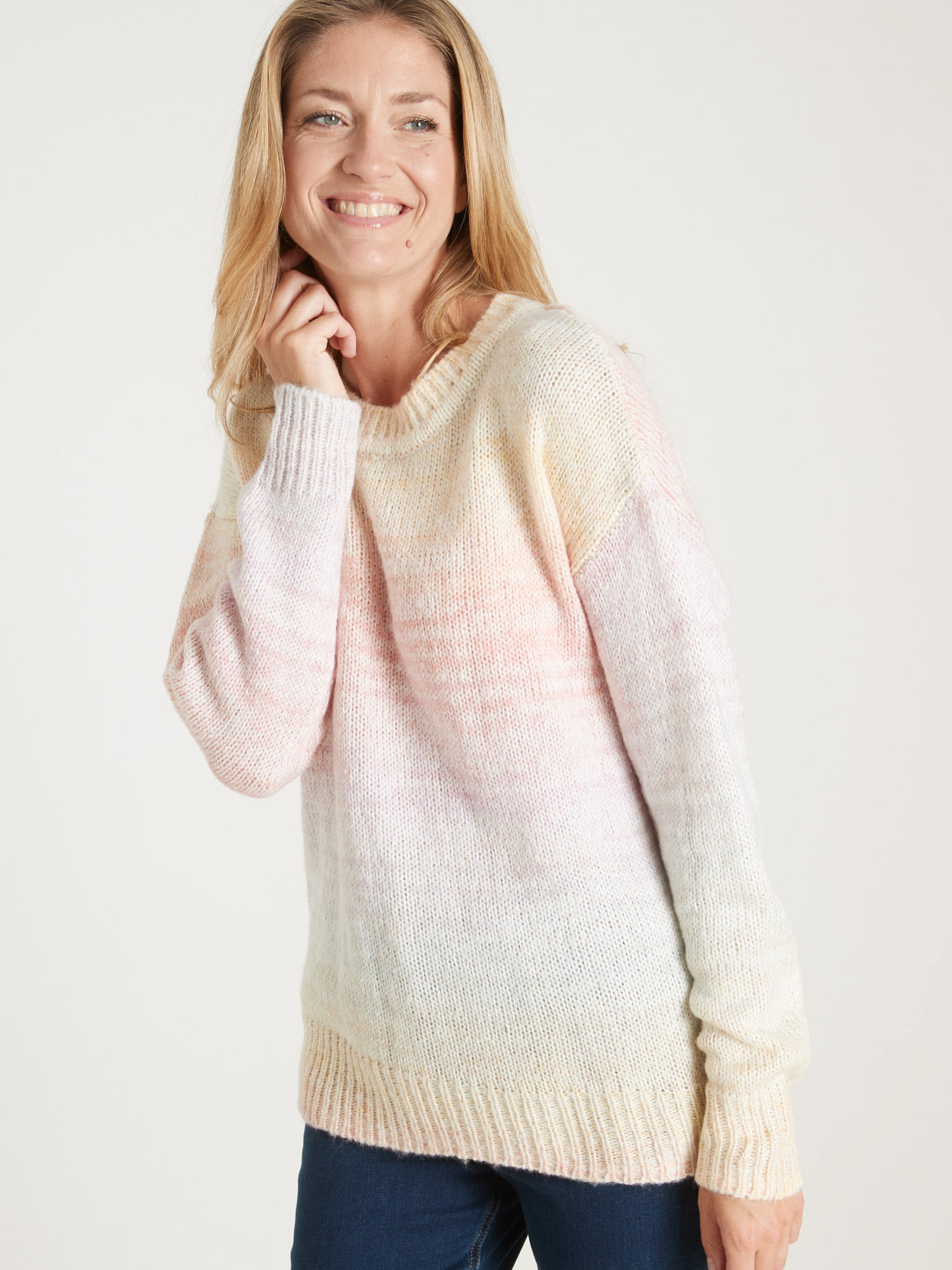 Pull multicolore col rond