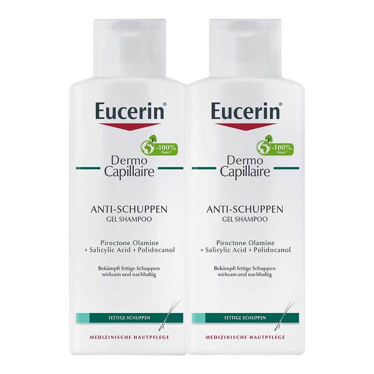 Eucerin Dermocapillaire Anti-Schuppen Gel Shampoo, 2X250 ml