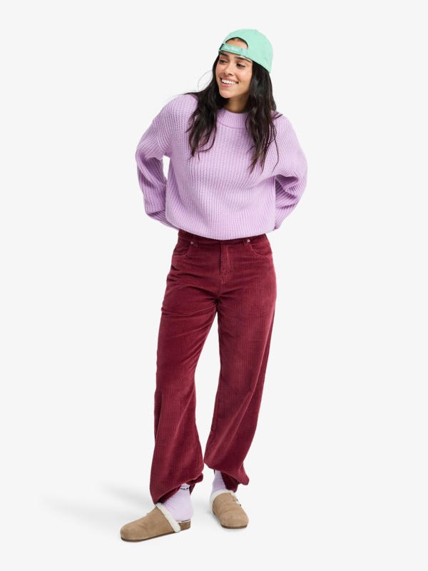 Dawn Patrol Corduroy Pantalon en velours Rouge Femme
