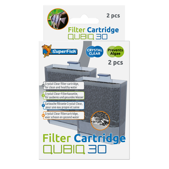 Cartouche filtrante Crystal Clear Qubiq 30 pour aquarium 2 pcs