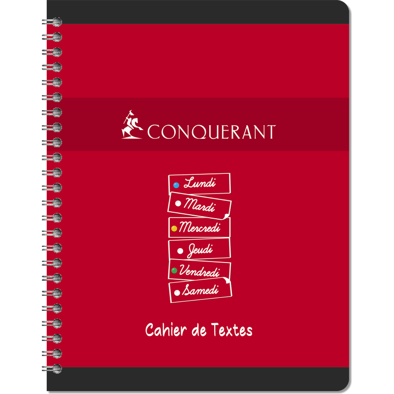 Cahier De Textes Conquerant 7 Integrale 170X220 148P 70G Seyes Assorti