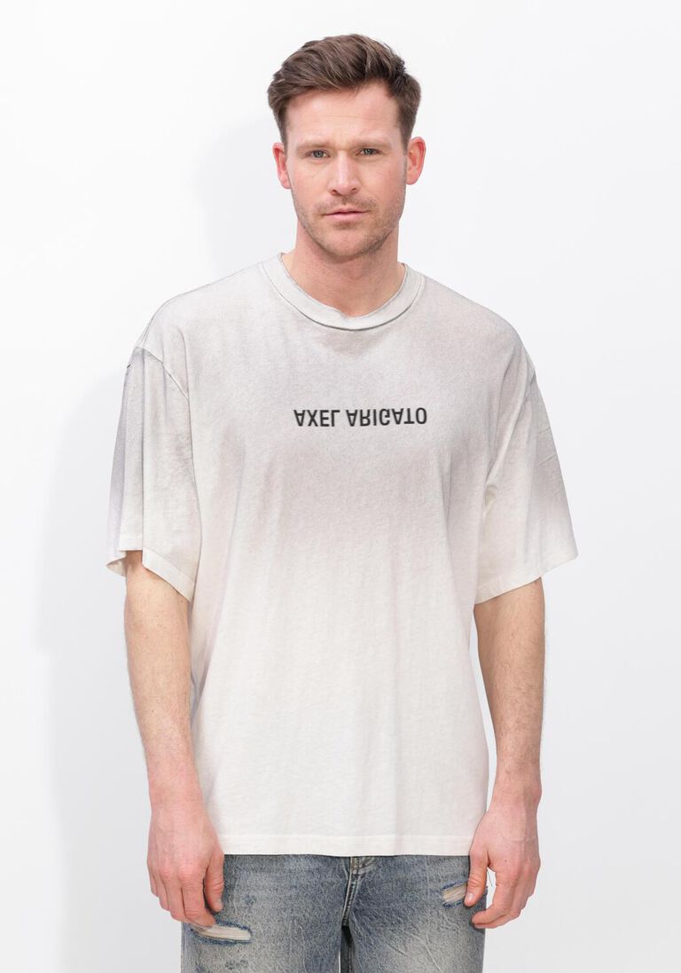 gebroken wit axel arigato t-shirt distort light t-shirt