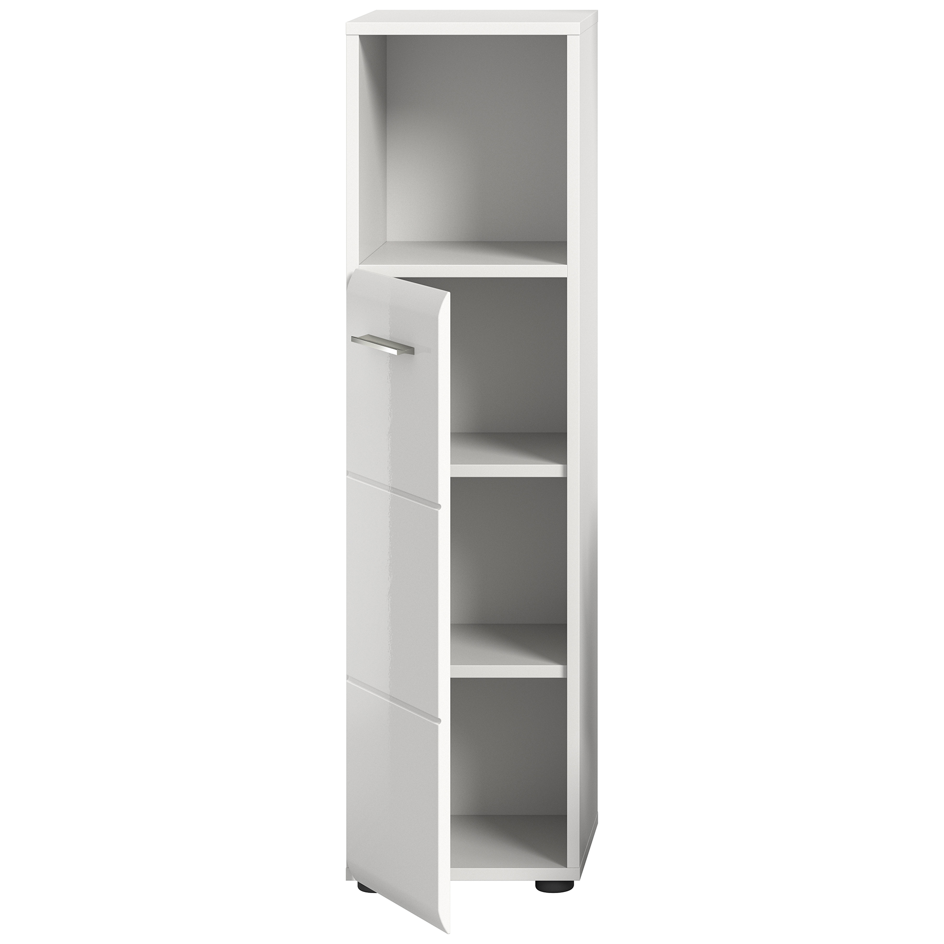 Standschrank ICE-weiß Hochglanz - 110 cm hoch