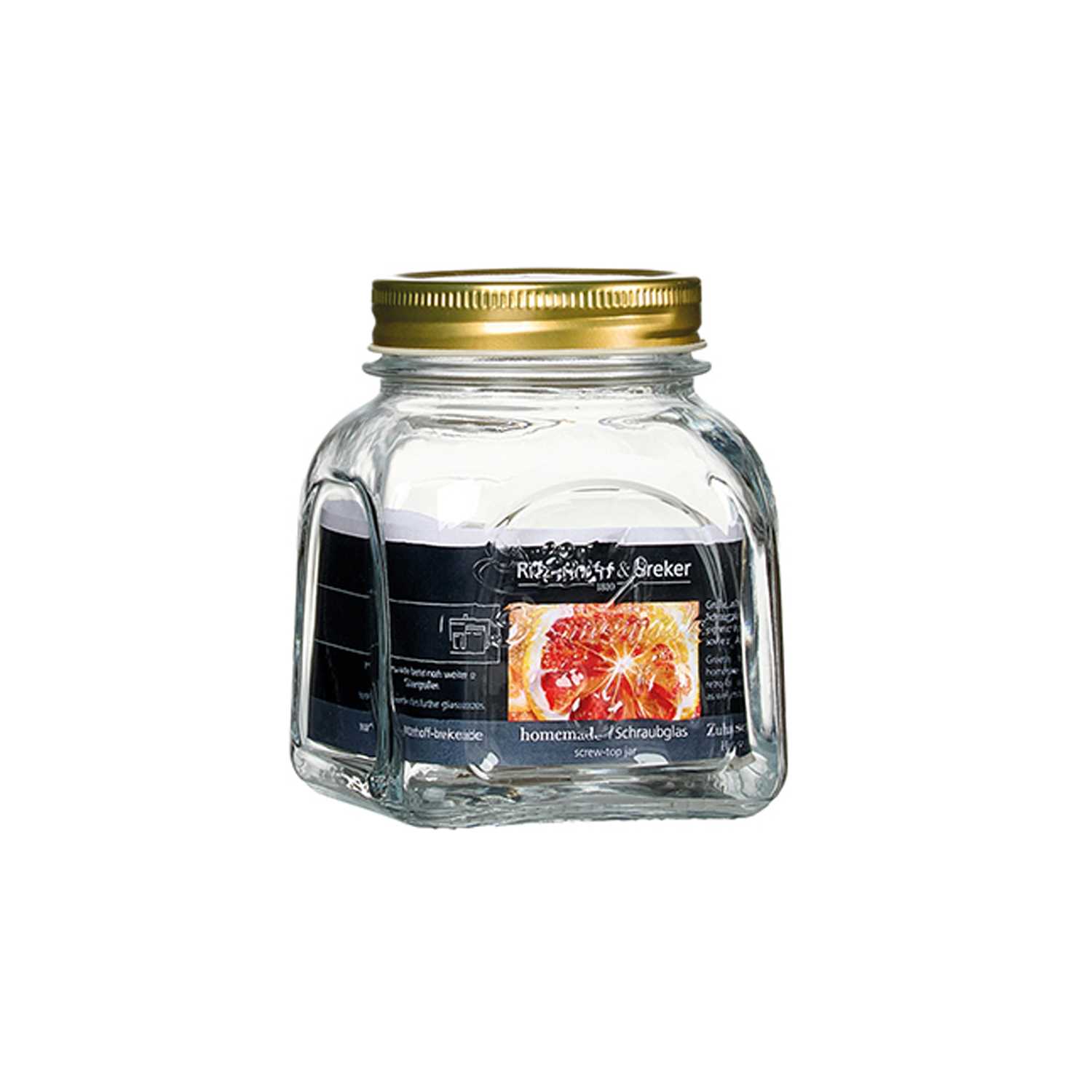 Schraubglas eckig 500ml Homemade
