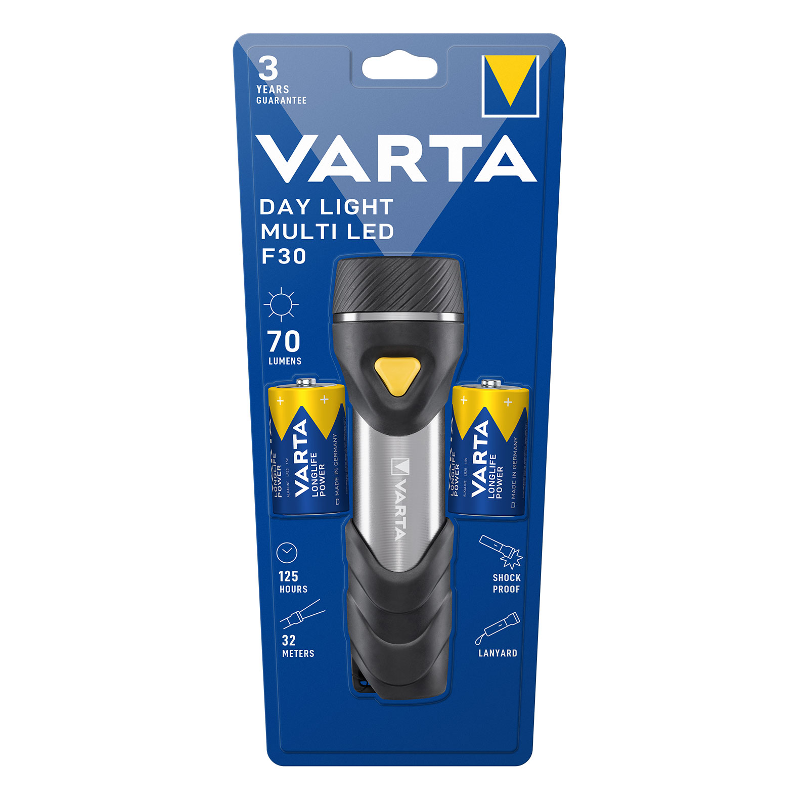 VARTA LED-Taschenlampe DAY LIGHT MULTI - 14 LEDs - mit Batterien