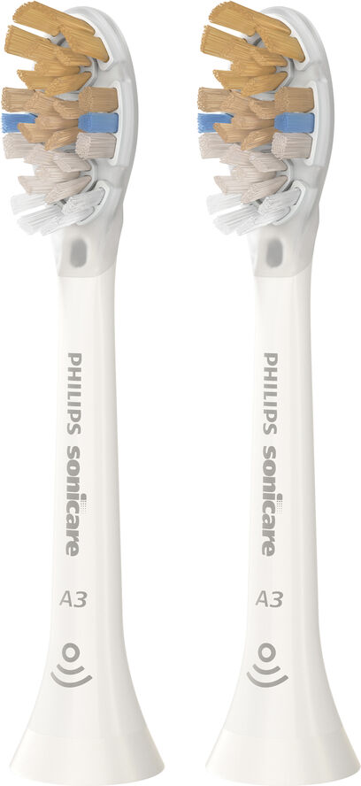 Philips 2x Soniske tandbørstehoveder - Hvid A3 Premium All-in-One