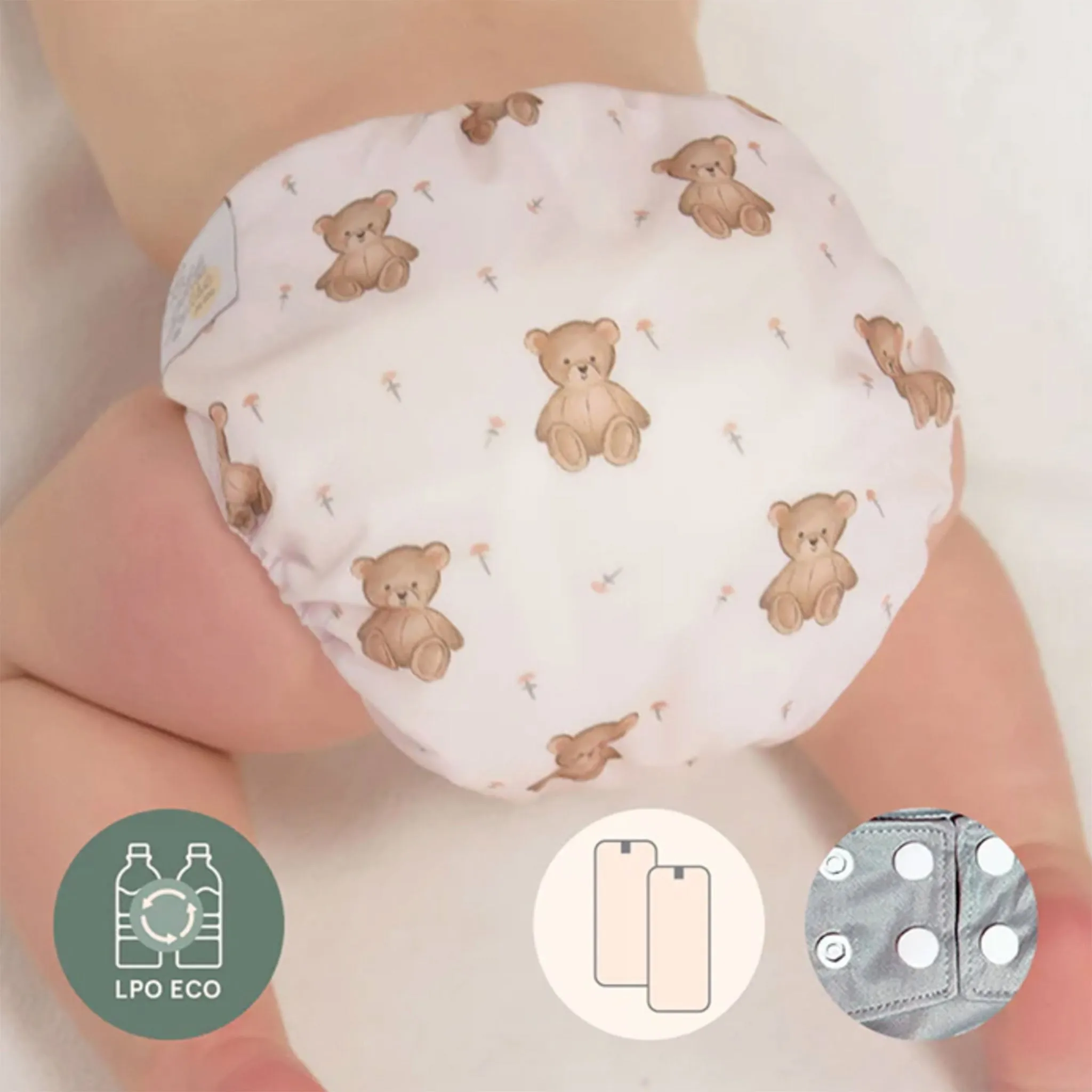 La Petite Ourse Couche Lavable 10-35lb - Ourson