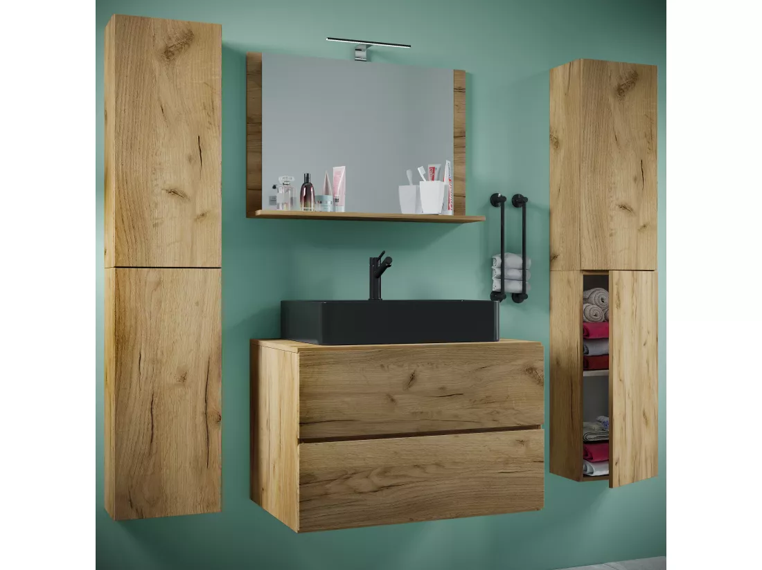 5 pcs. lavabo salle de bain 80 cmLendas XL