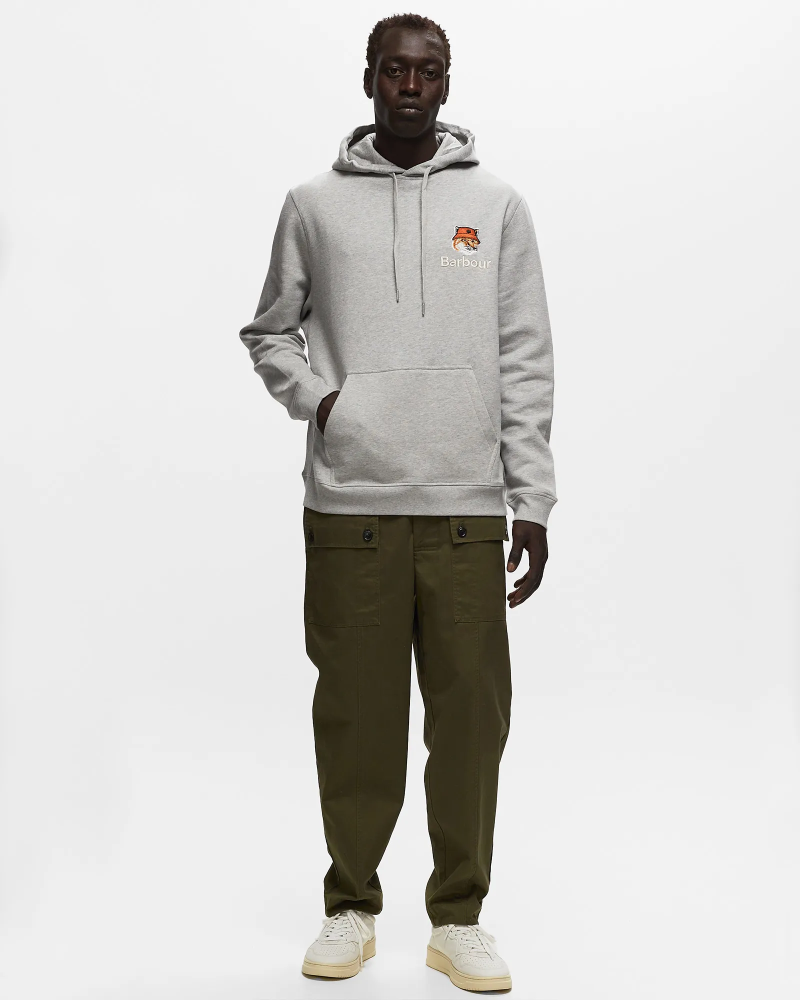 Barbour Barbour X Maison Kitsune Fox Head Hoodie