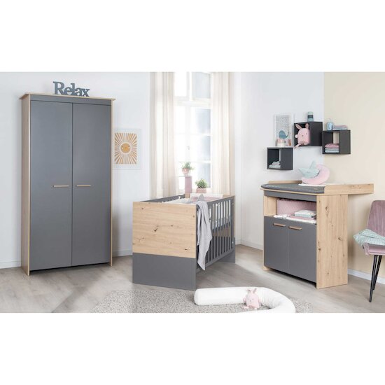 Anna Armoire 2 portes   Anthracite        de               Roba