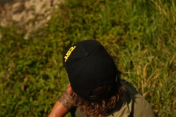 Casquette Black Cat Black Flat Peak Cap
