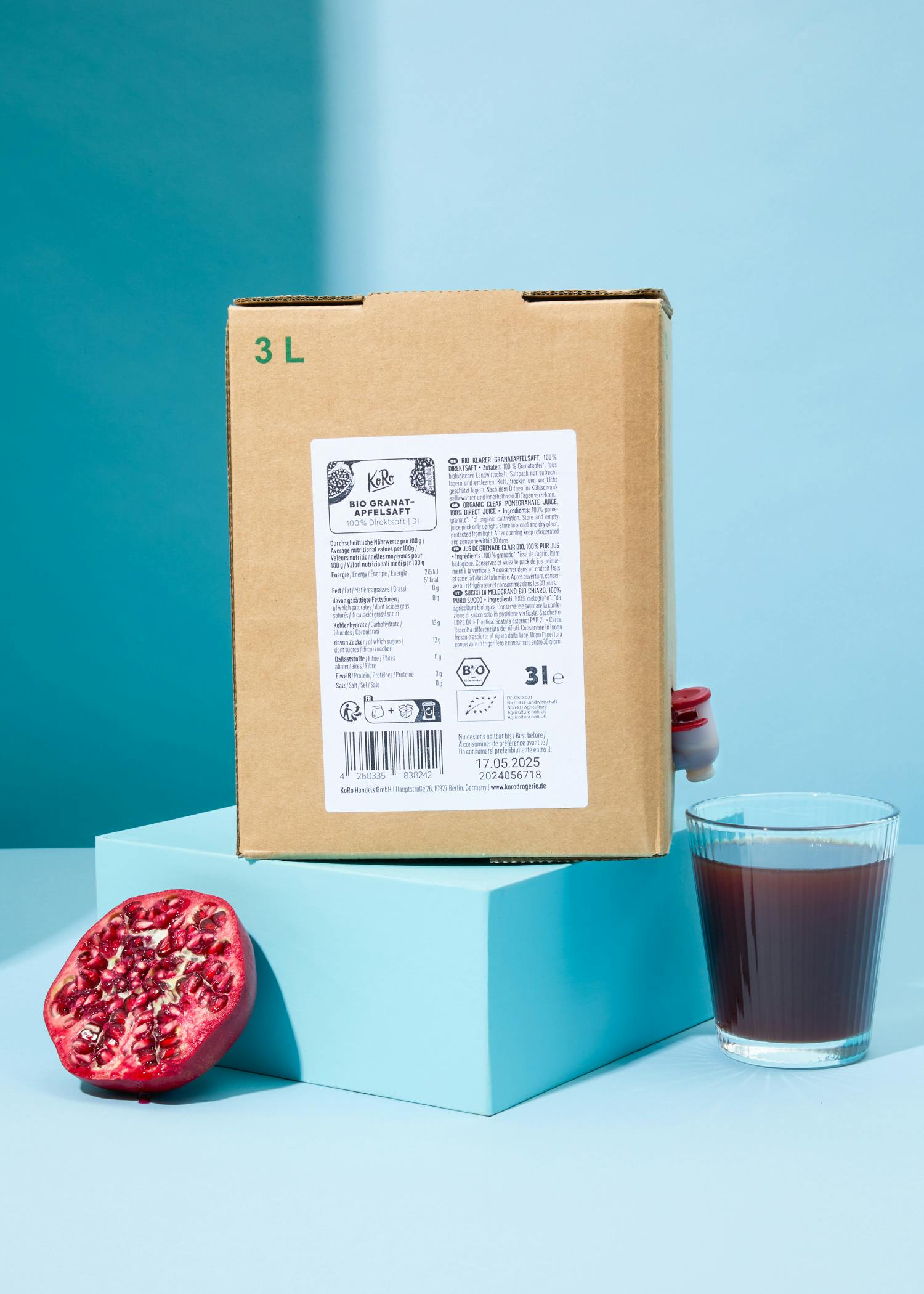 Bio Granatapfel Saft Bag-in-Box 3 L