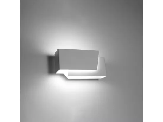 Appliques Piegare moderne en acier - 1 sources lumineuses - L.20 x H.10 cm - blanc
