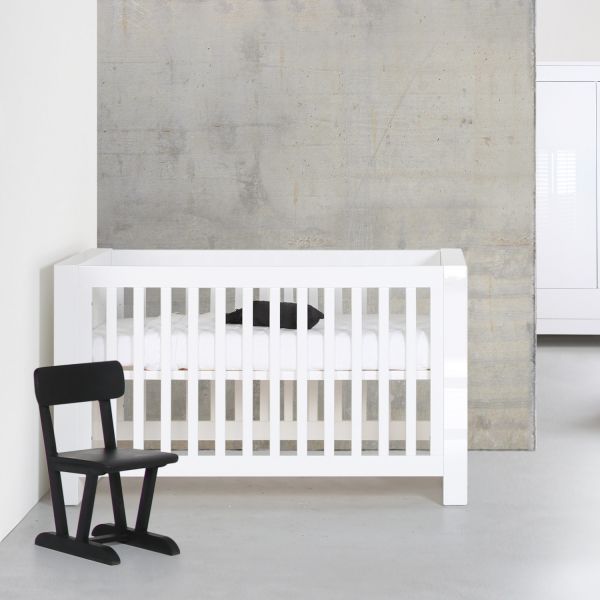 Kidsmill Alaska II Hoogglans Babybed Wit 70 x 140 cm