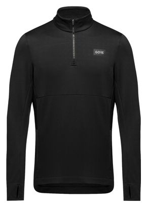 Maillot Manches Longues Running Gore Wear Thermal 1/4 Zip Noir