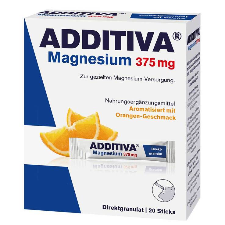 Additiva Magnesium 375 mg Sticks Orange, 20 St