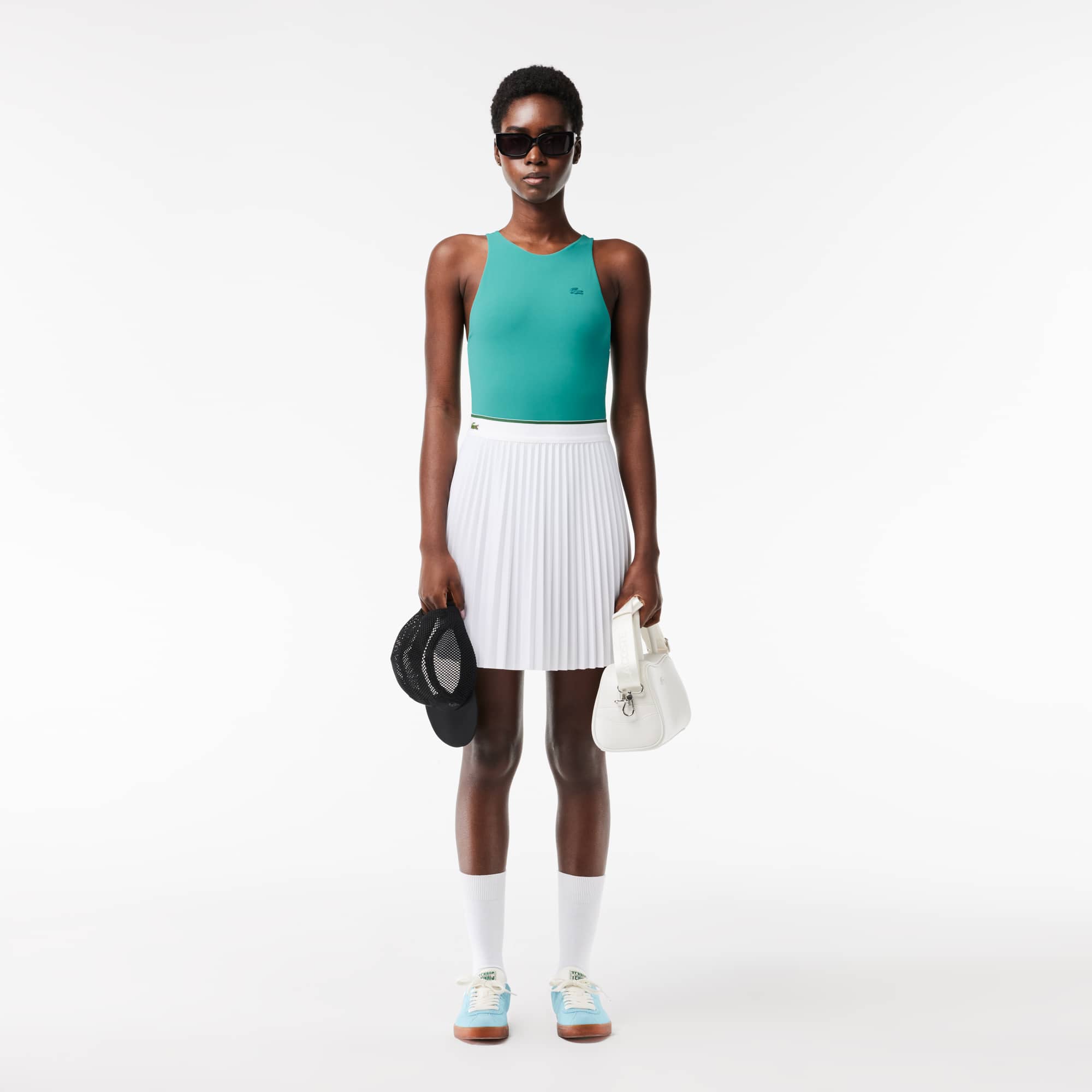 Maillot de bain une pièce femme Lacoste en polyamide recyclé Maillots de bain - Bleu - Lacoste - Femme
