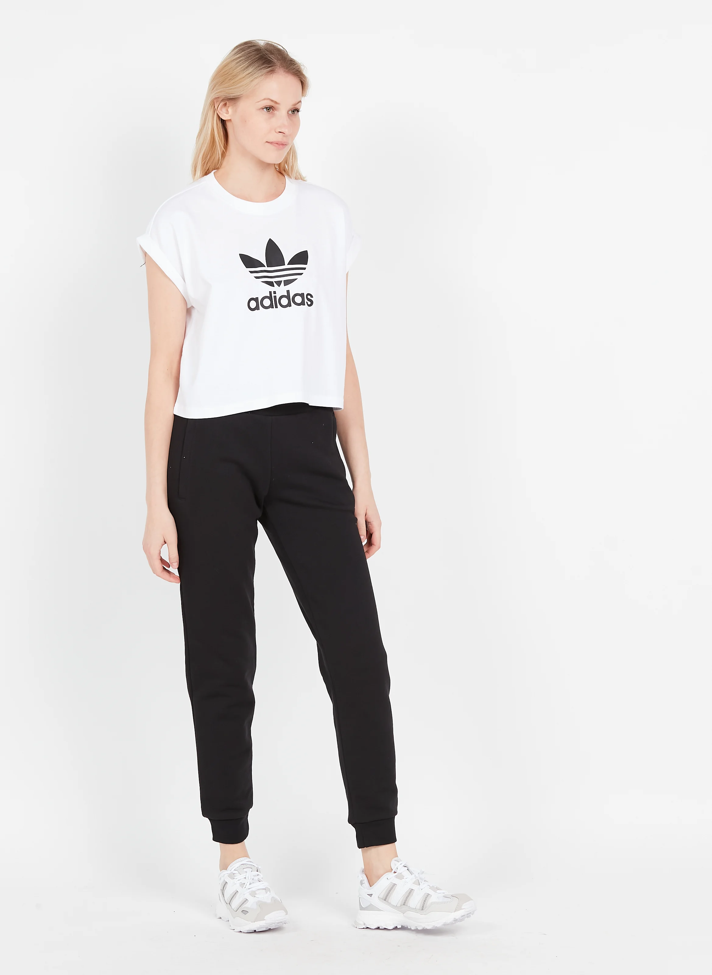 Tee-shirt cour en coton | Blanc