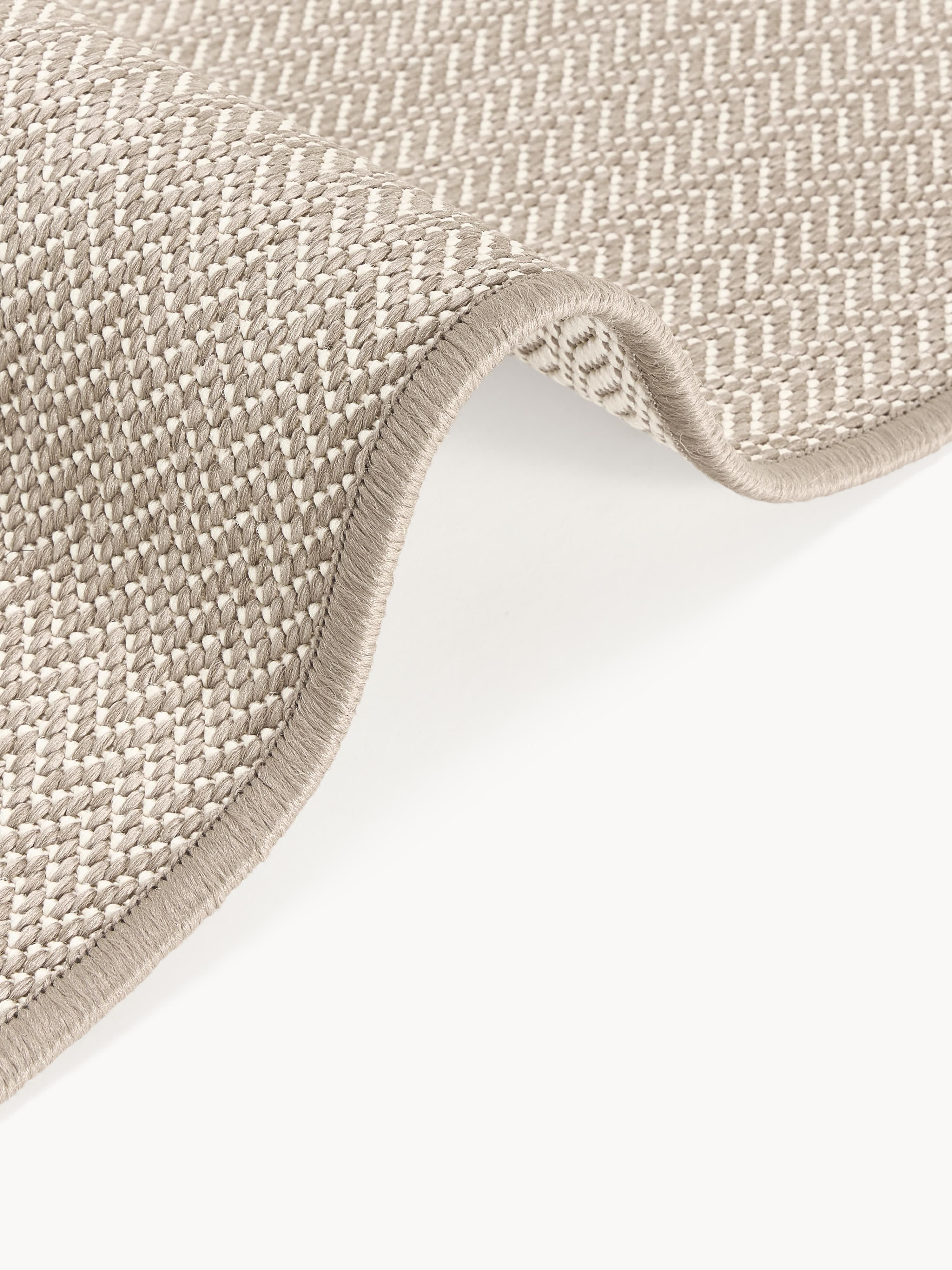 Indoor & outdoor dubbelzijdig vloerkleed Cort met zigzag patroon