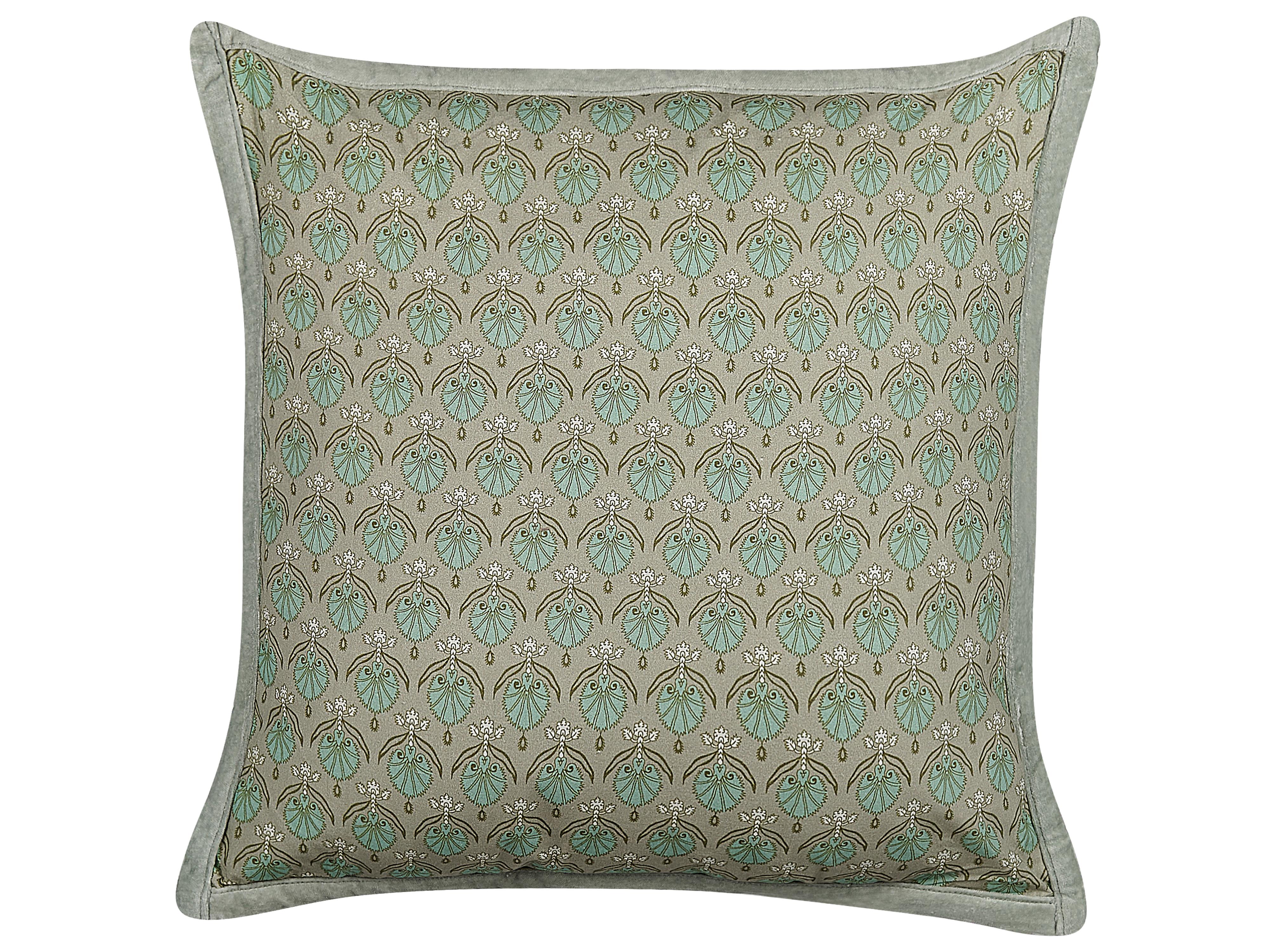 Set van 2 sierkussens PICTUS Fluweel 45 x 45 cm Groen bladpatroon