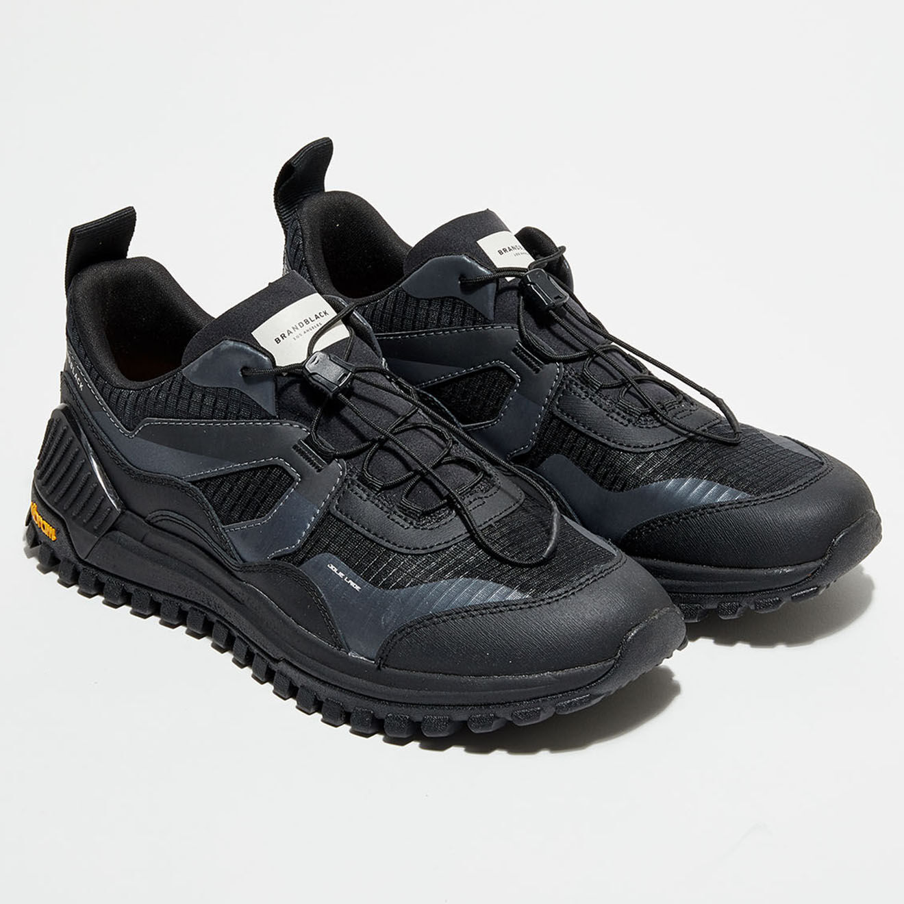 Brand Black Sneakers en Cuir & Textile Sierra noires