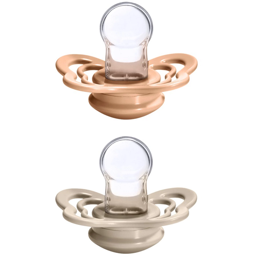 BIBS® Schnuller Couture Vanilla  Peach Silikon 6-36 Monate, 2 Stk.