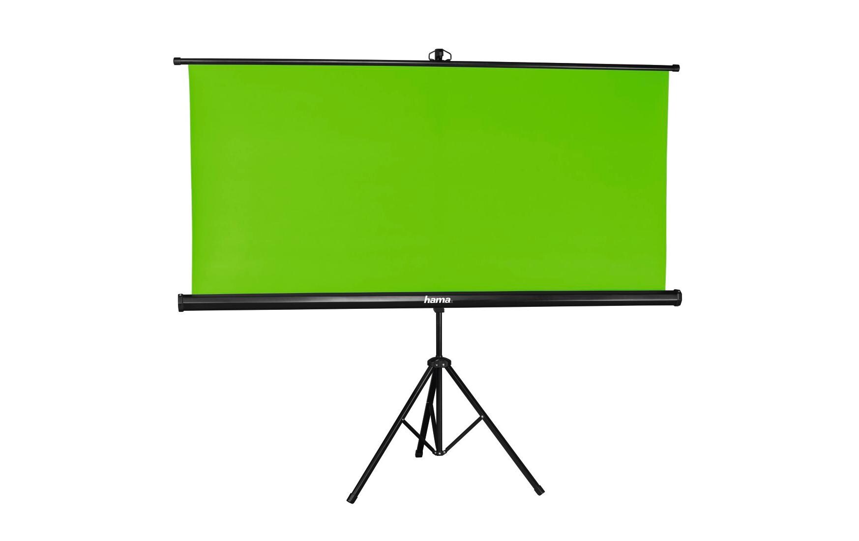 Hintergrundsystem 2-in-1 180 x 180 cm<br>Green-Screen-Hintergrund mit mitgeliefertem Stativ
