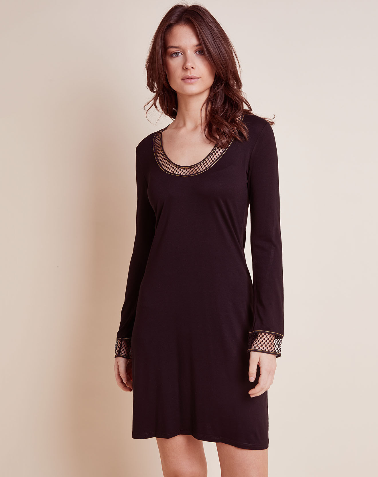 Le Chat Chemise de nuit Moonlight noire