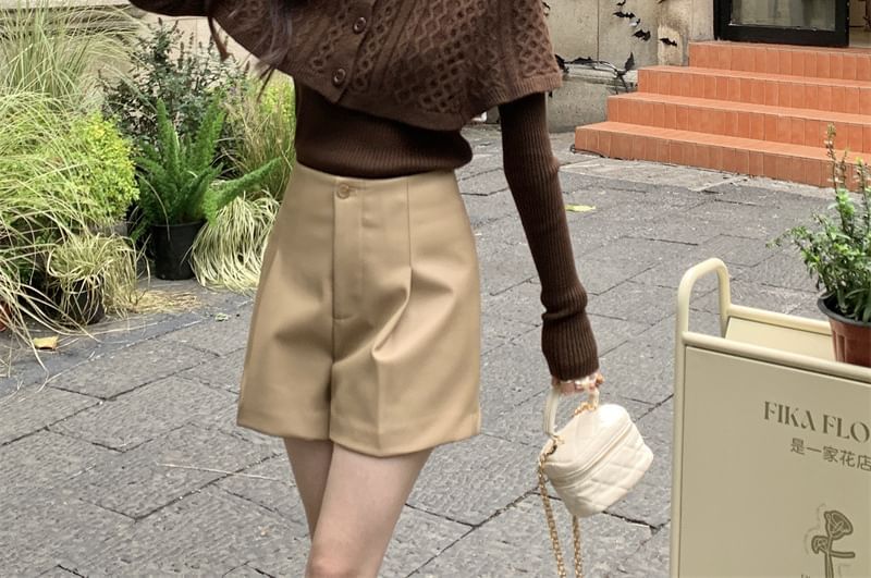 ANORA - Set: Mock Neck gebreide bolero + lange mouwen gebreide top
