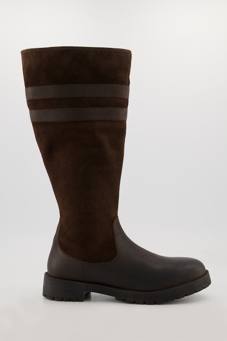 Lederstiefel, Materialmix, Wechselfußbett, Weite H