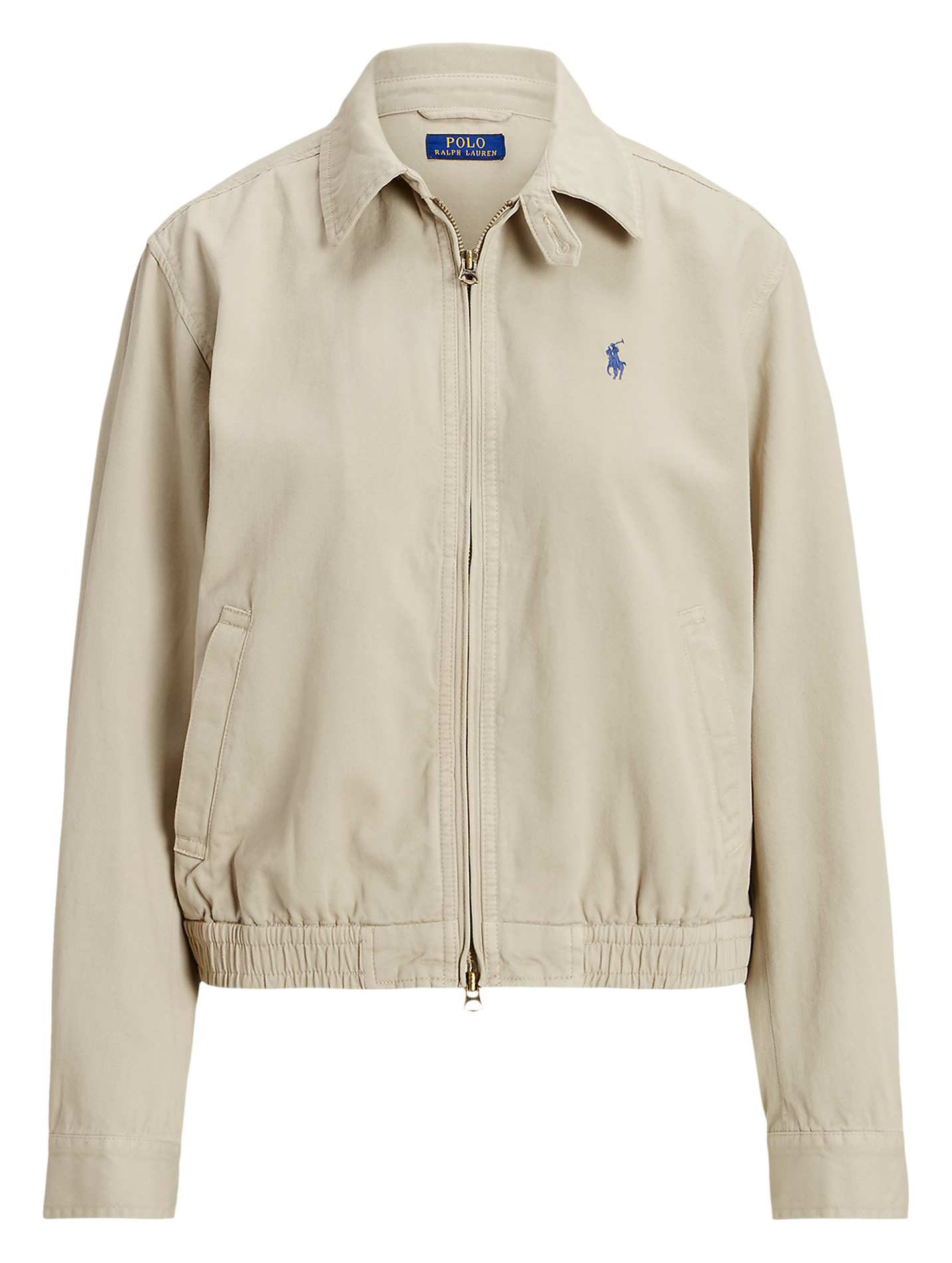 Veste courte brodée en coton | Beige